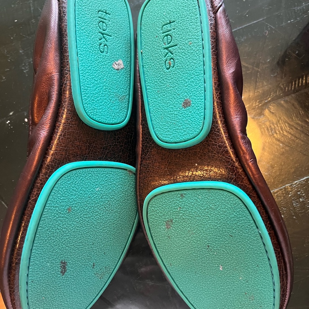 Tieks By Gavrieli Ballet Flat Rasberry Truffle Women’s 7 Brown Metallic Leather - Picture 3 of 6